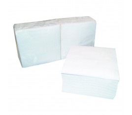 Serviettes papier blanc 1 pli 30x30 cm