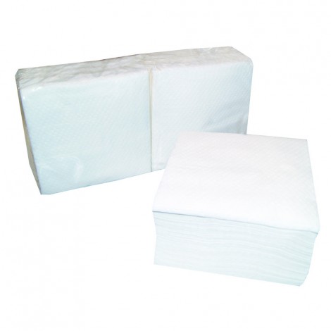 Serviettes papier blanc 1 pli 30x30 cm