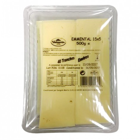 Emmental tranchettes 500 g 40 tranches