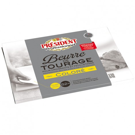 Beurre de Tourage 82% coloré Plaque 2 kg