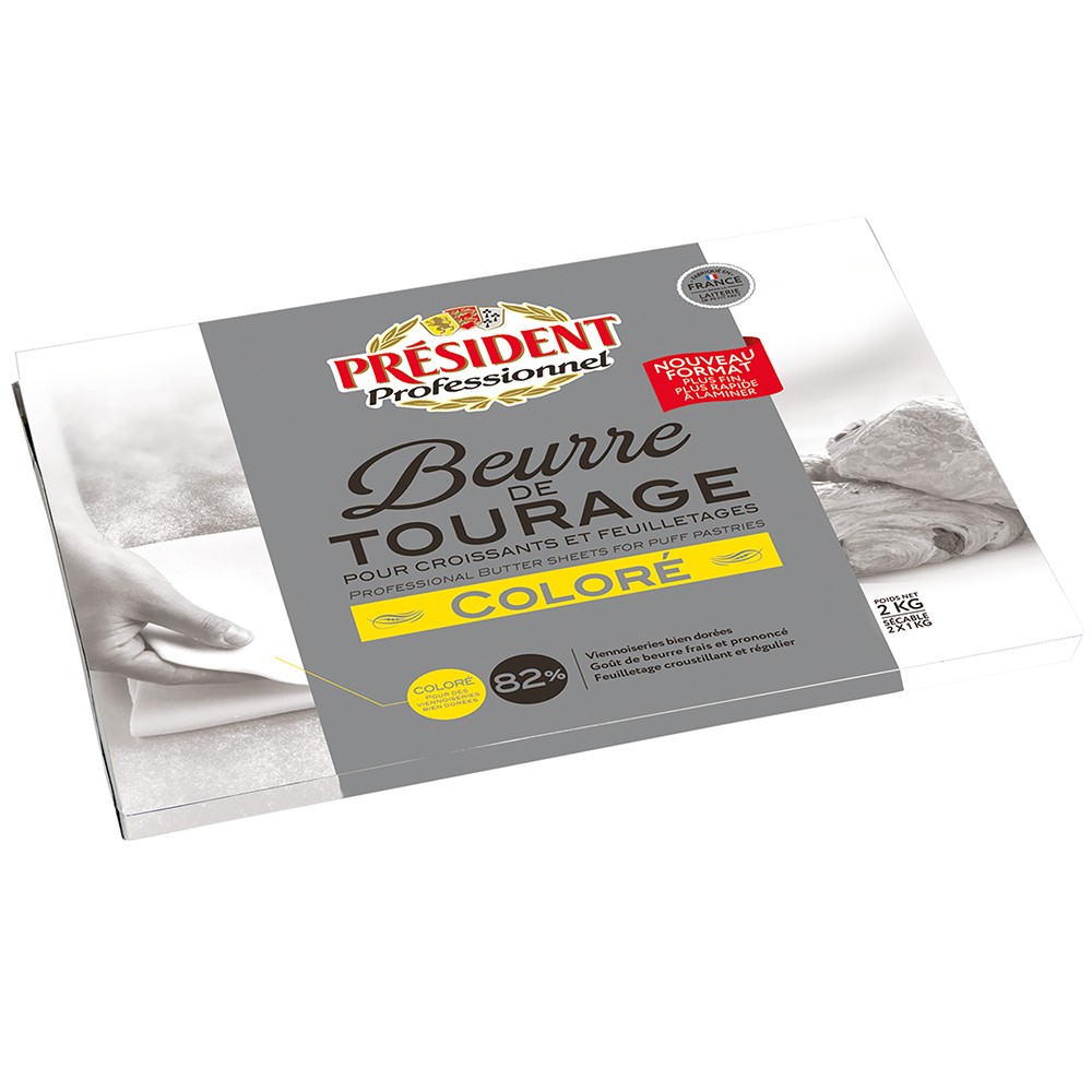 SOLAREC BEURRE DE TOURAGE LAITERIE 82% PLAQUE 5 X 2 KG