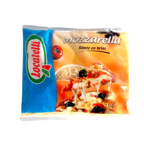 Mozzarella locatelli râpée en brins 2,5kg