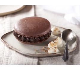 Le macaron chocolat cœur fondant praliné