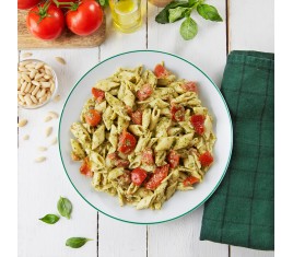 Salade italienne de penne pesto au Grana Padano