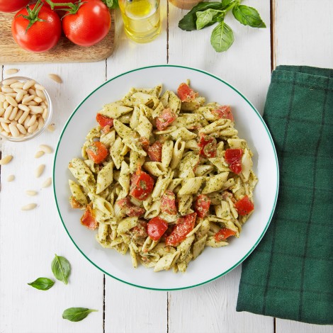 Salade italienne de penne pesto au Grana Padano