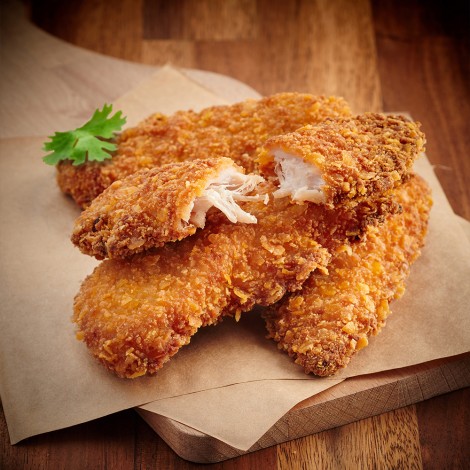 Aiguillettes de poulet panées cornflakes