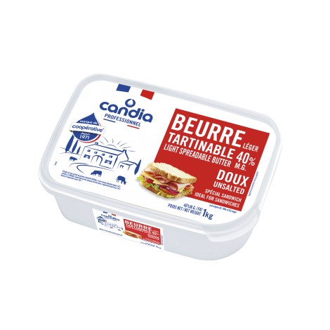 Beurre 40% doux spécial sandwich CANDIA PROFESSIONNEL