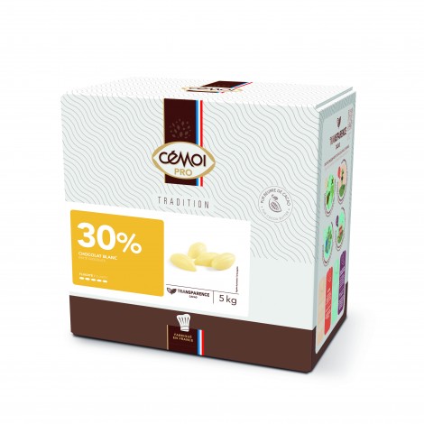 Chocolat de couverture Blanc 30% Tradition Cémoi
