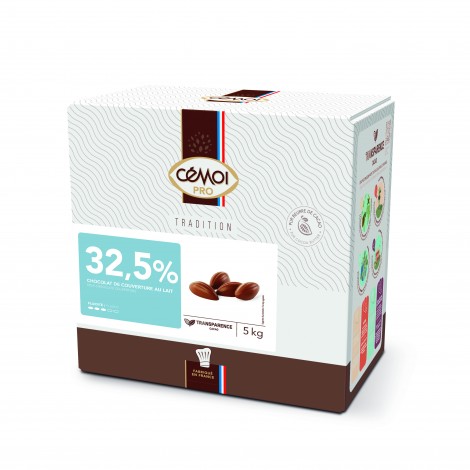 Chocolat de couverture Lacté 32,5% Tradition Cémoi