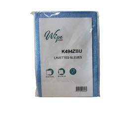LAVETTES non tissées BLEUES 6x25Fmts de 35x50 cm
