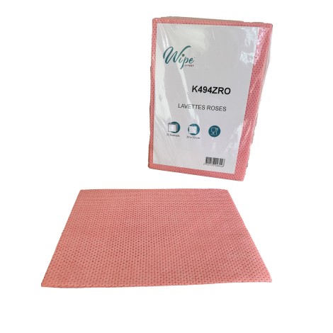 LAVETTES non tissées ROSES 6x25Fmts de 35x50 cm