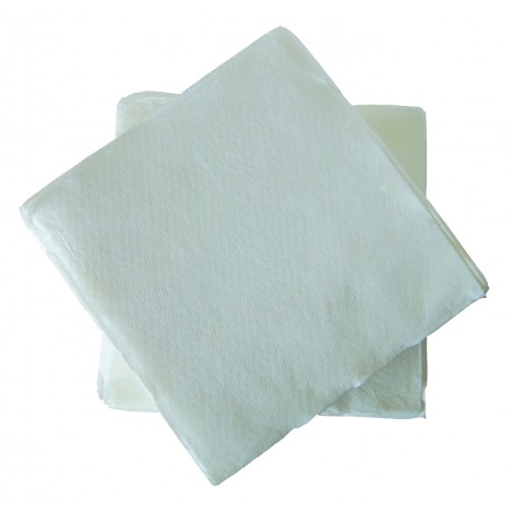 SERVIETTES de table BLANCHES CLASSIC 30 x 30 cm 1 pli Lisse