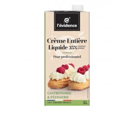 Crème Entière Liquide L'EVIDENCE à 35% de Matières Grasses