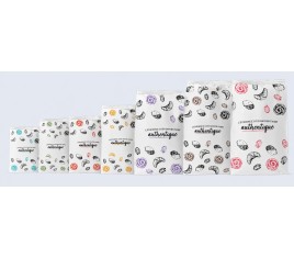 Sacs à viennoiseries en kraft blanc avec décor
