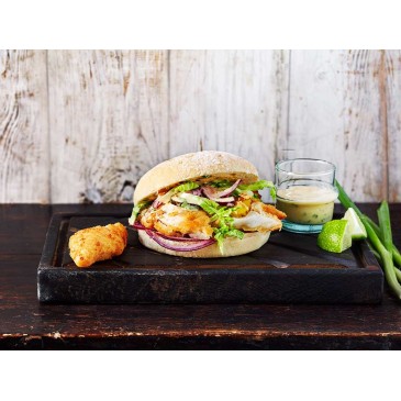 Burger de poulet croustillant &agrave; la sauce sweet lime